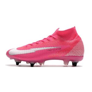 Kopačky Pánské Nike Mercurial Superfly VII Elite SG-PRO AC Mbappé Pink – Pink Bílý Černá